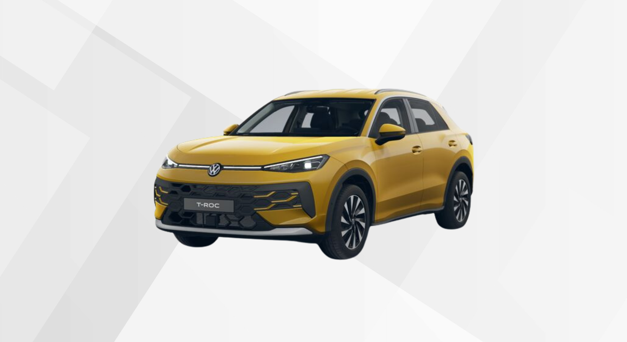 Der VW T-Roc Style in der Farbe Canary Yellow.