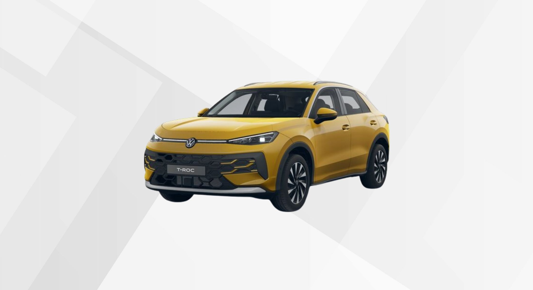 Der VW T-Roc Style in der Farbe Canary Yellow.