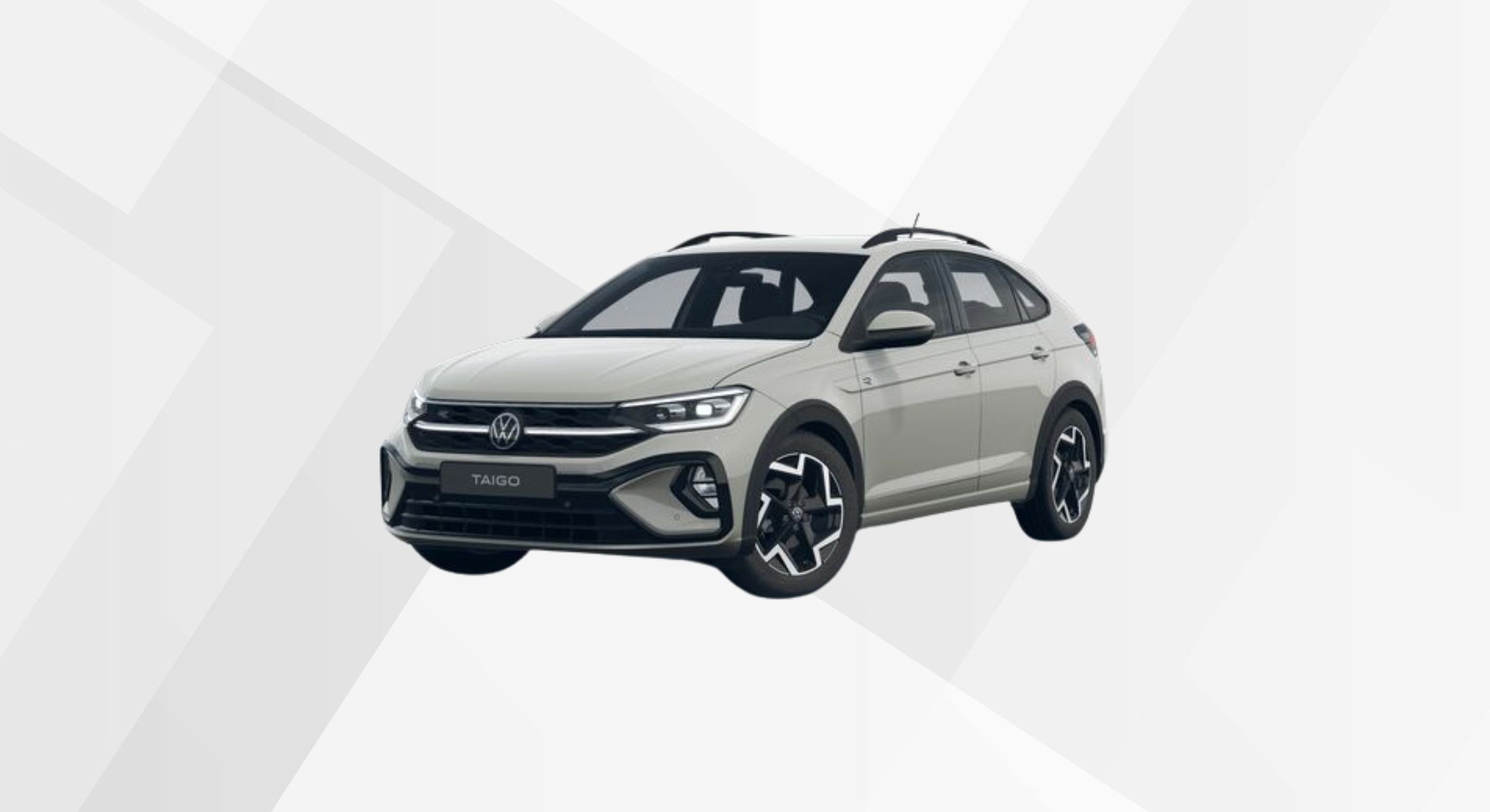 Der VW Taigo R-Line in der Farbe Ascotgrau.