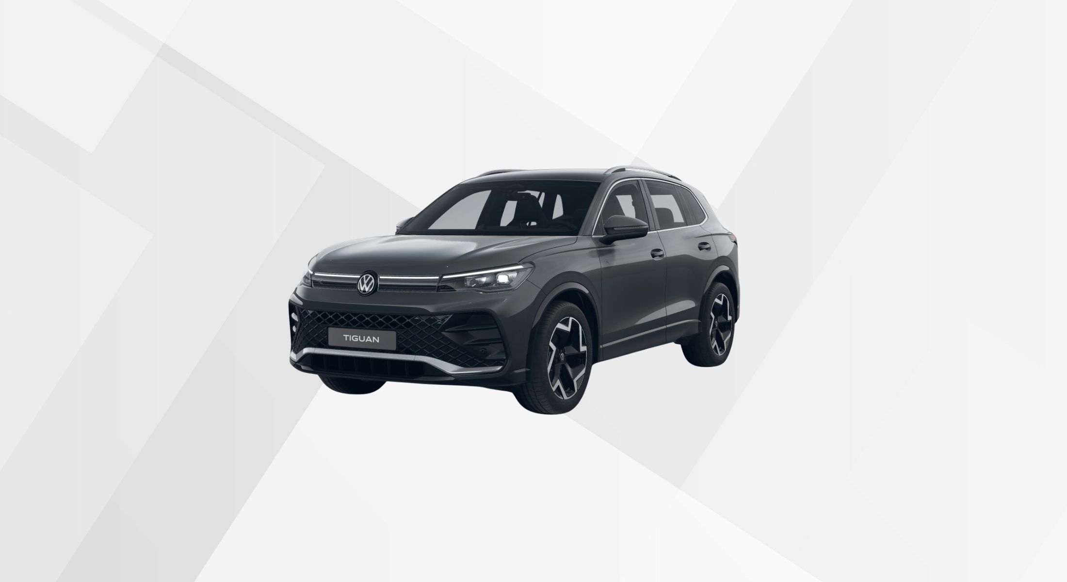 Der VW Tiguan R-Line in der Farbe Uranograu.