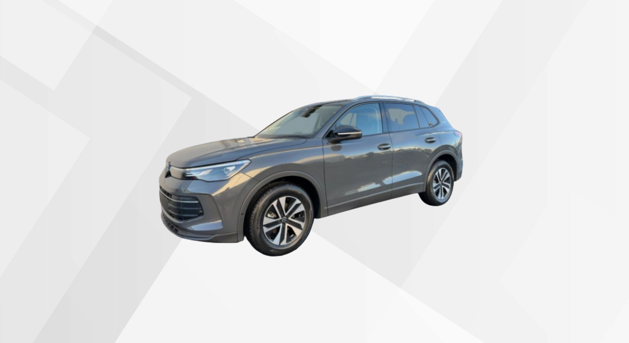 Der VW Tiguan ENERGY in der Farbe Delfingrau Metallic.