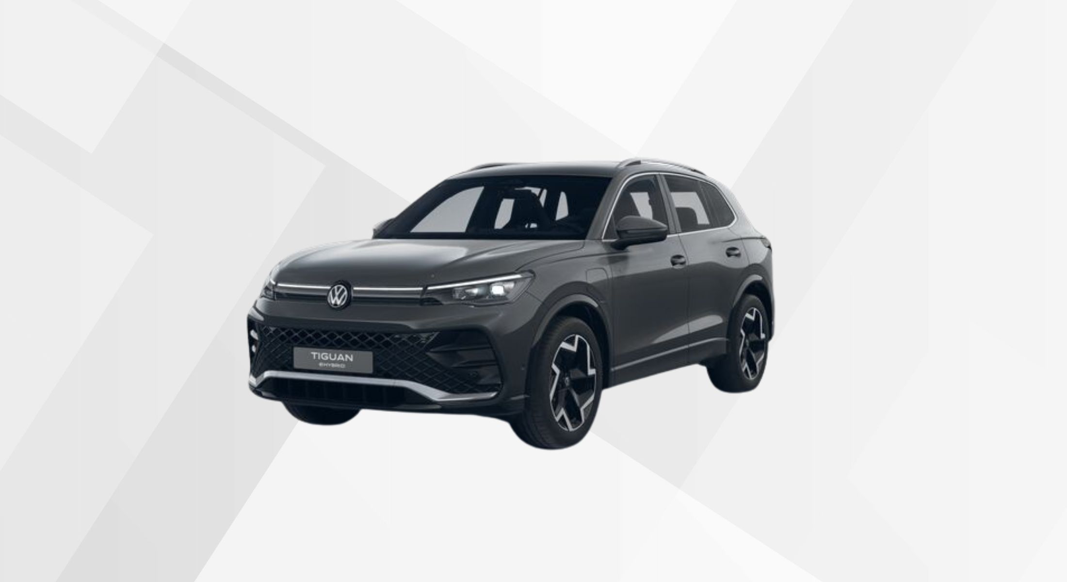 Der VW Tiguan R-Line eHybrid in der Farbe Uranograu.