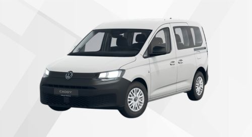 Der VW Caddy Life 5-Sitzer in Candy-Weiß
