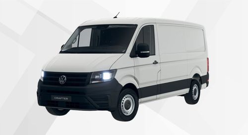 Der neue VW Crafter Kastenwagen in Candy-Weiß