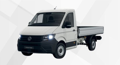 Der neue VW Crafter Pritschenwagen in Candy-Weiß