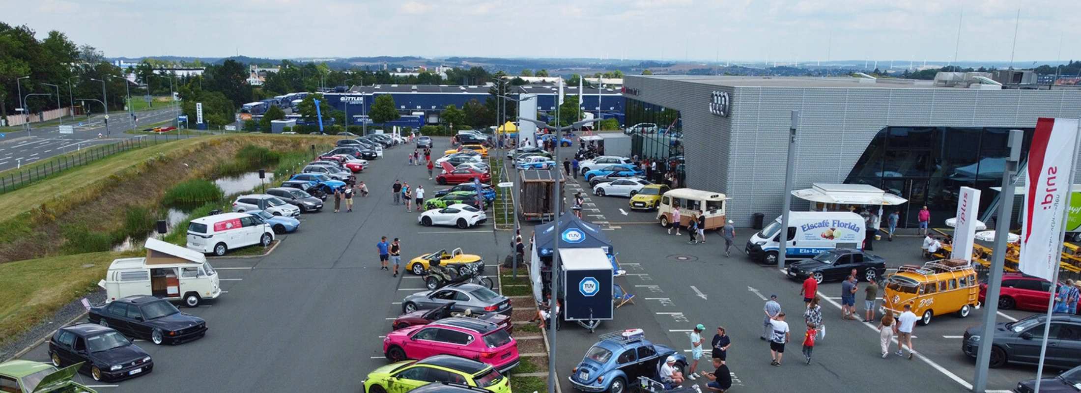 Luftaufnahme Motor-Nützel Motorshow