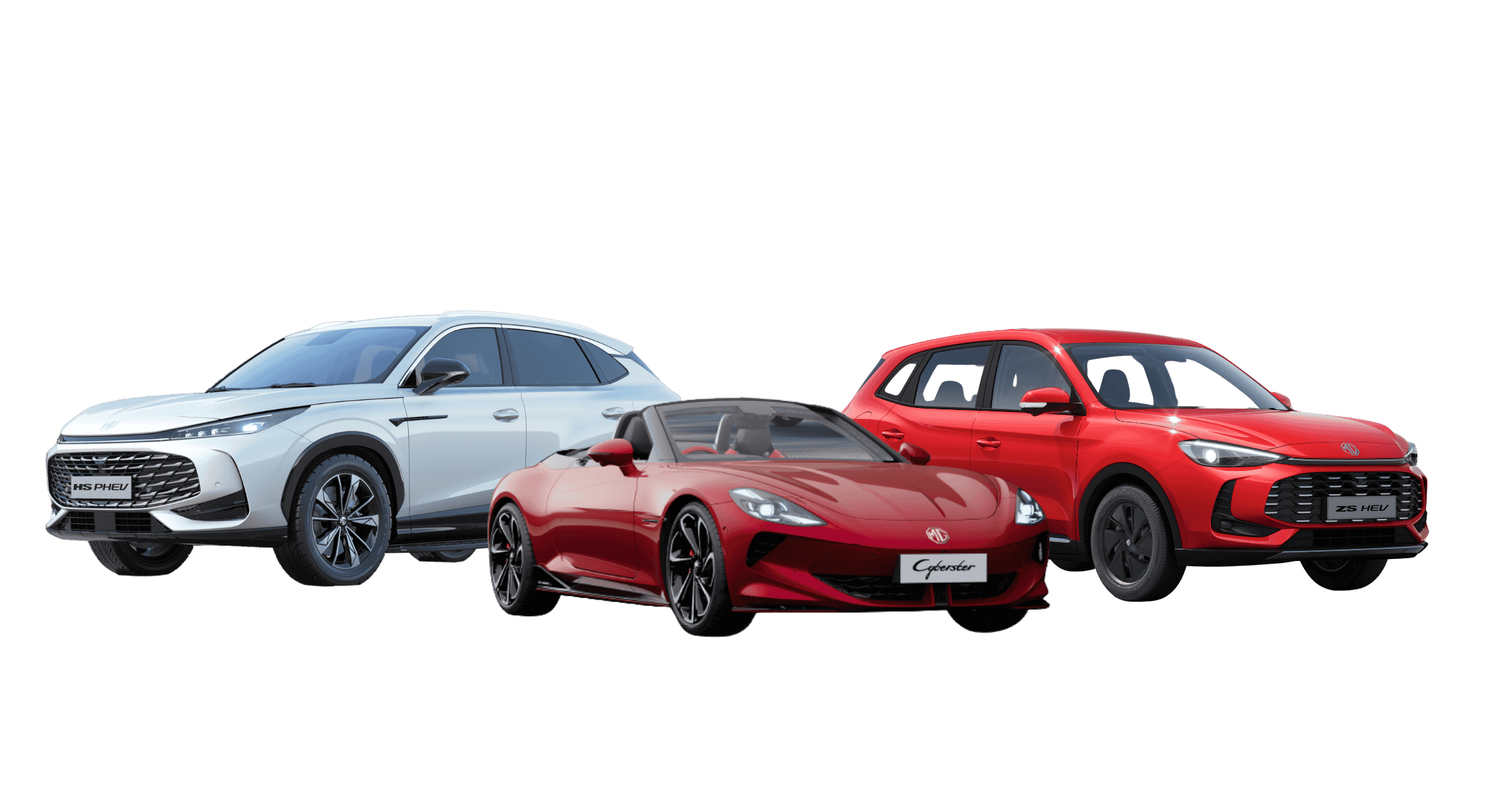Modelle MG Cyberster, MG ZS & MG HS