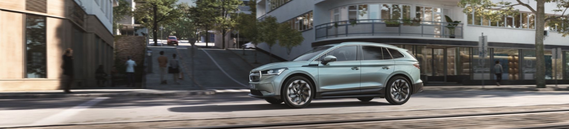 Seitenansicht des Skoda Enyaq