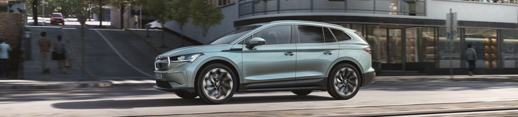 Seitenansicht eines Skoda Enyaq