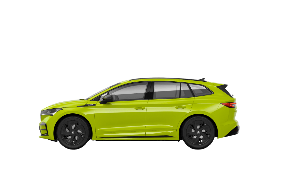 gelb-grüner skoda enyaq