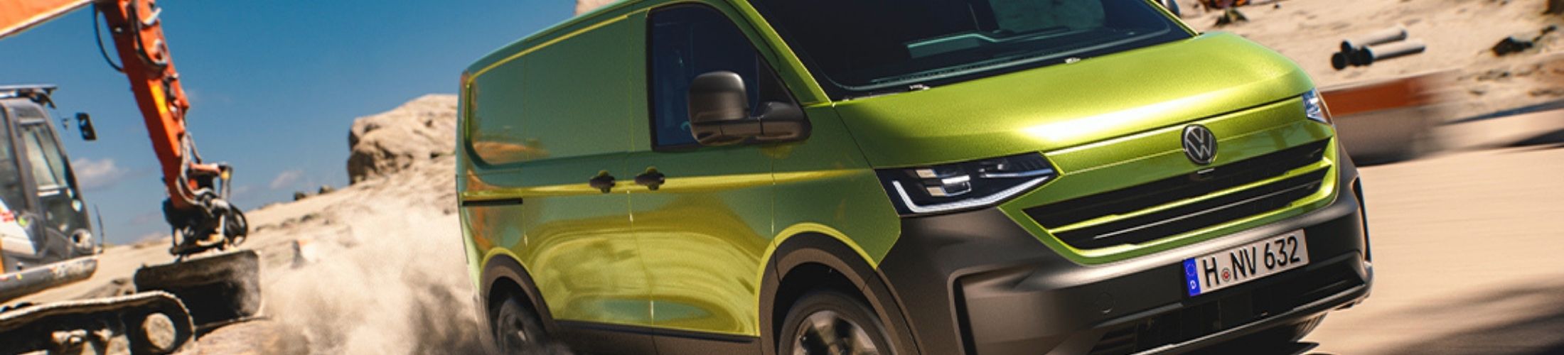 Seitenansicht eines VW Nutzfahrzeuge Transporter